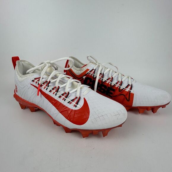 Nike SYRACUSE Alpha Huarache 7 Lacrosse Cleats Unisex 10.5‎ White Red BV0862-102 - Picture 1 of 9